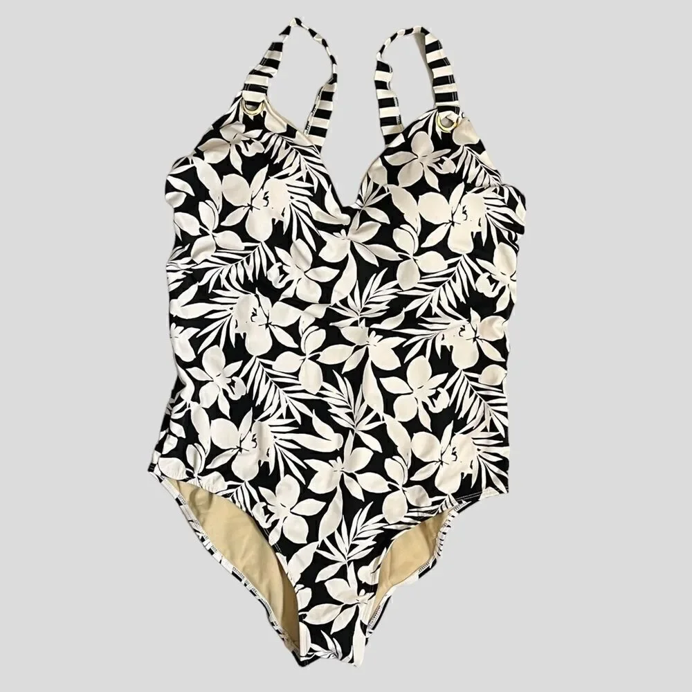Swimsuits For All Plus Size One Piece Swimsuit With Back Detail, Size 16